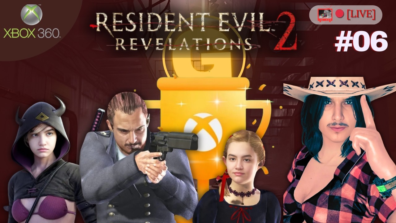 🔴 Xbox360 - Res. Revelations 2 - TODAS MEDALHAS NO EP. 04 CLAIRE/MOIRA EM COOP - CAÇA PLATINA🎯🏆 #06