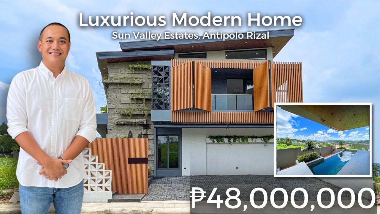 House Tour 396 | Luxurious Modern Home with Overlooking View in Sun Valley Estates, Antipolo Rizal