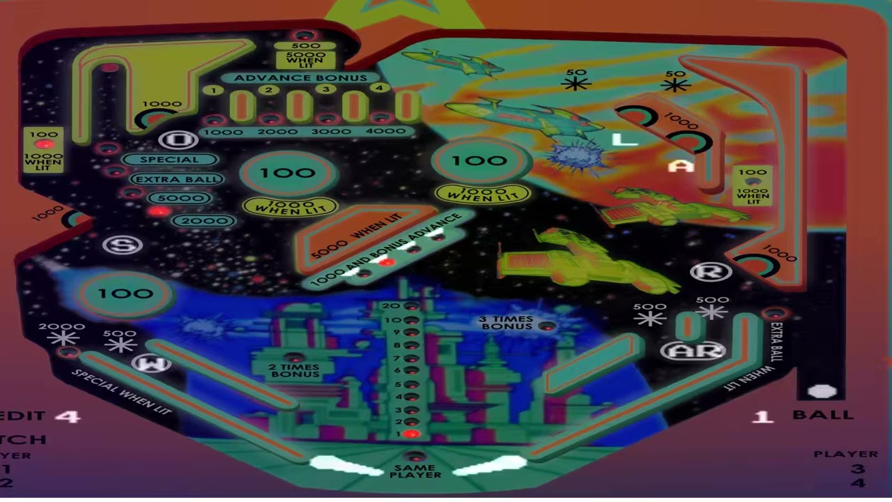 ARCADE MACHINES MAME SOLAR WAR 1979 ATARI DIGITAL PINBALL FLIPPER