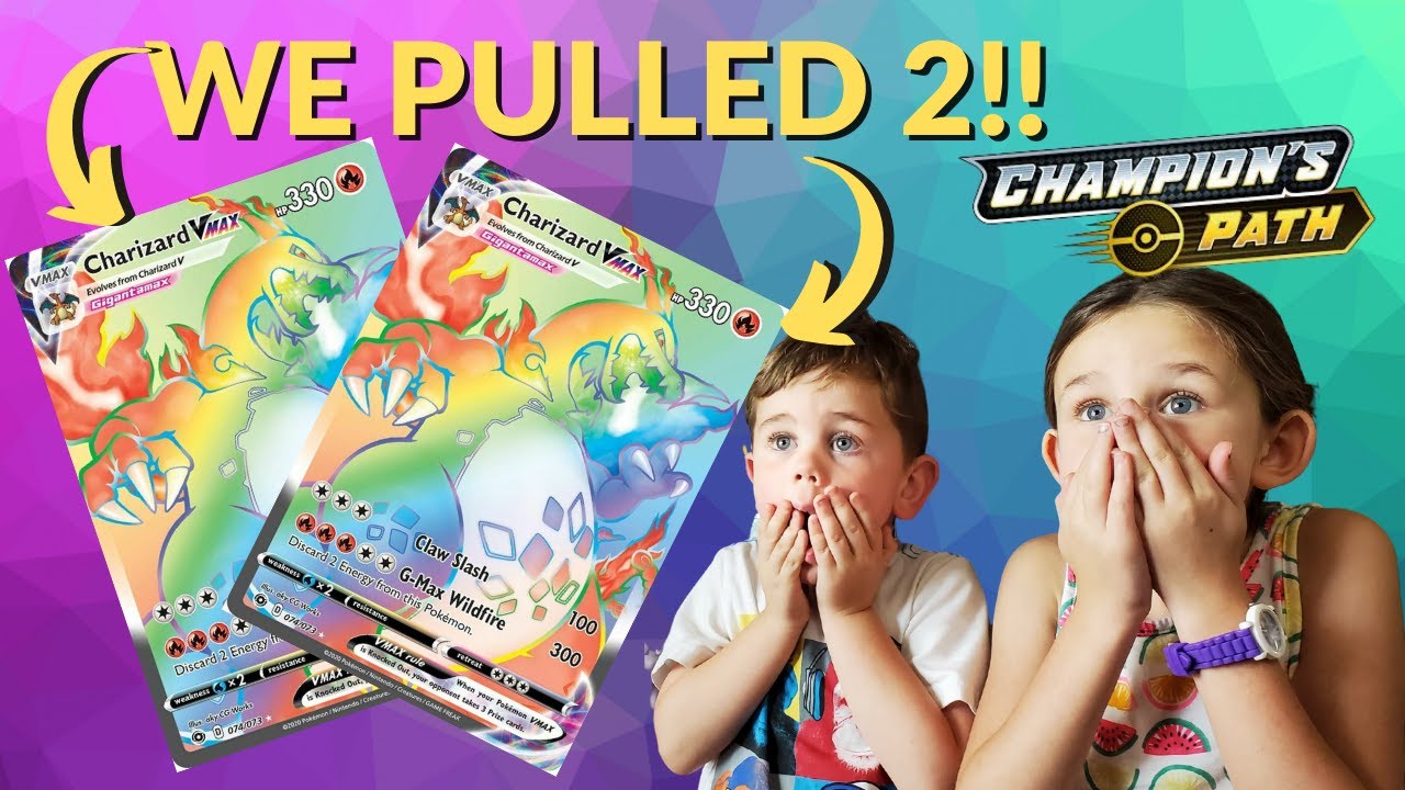 WE PULLED 2 SECRET RARE CHARIZARD VMAX?!?! CHAMPION'S PATH PACK OPENING!