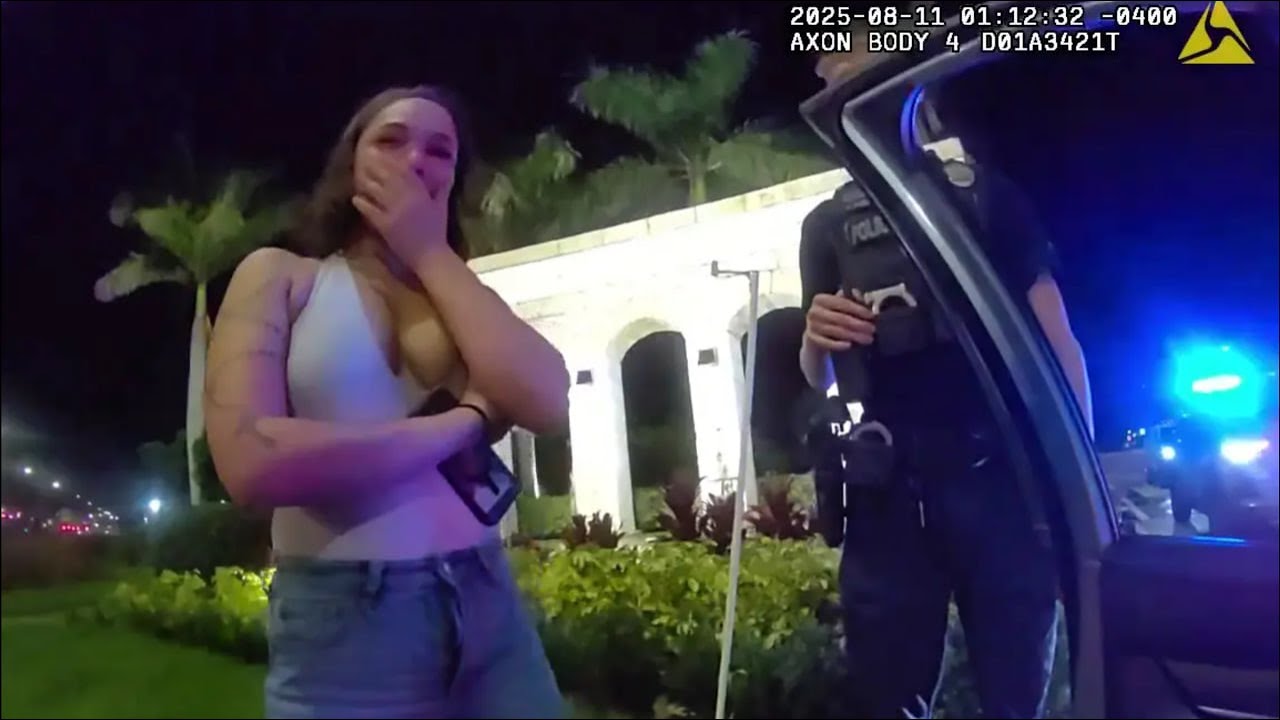 A 21-year-old drunk girl surrendered to the cops #bodycam #police #duiarrest