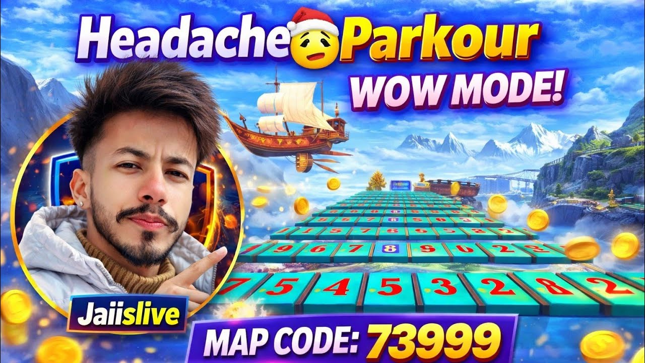 😵 Headache Parkour in BGMI WOW MODE | Map Code 73999 | Hardest Brain Challenge