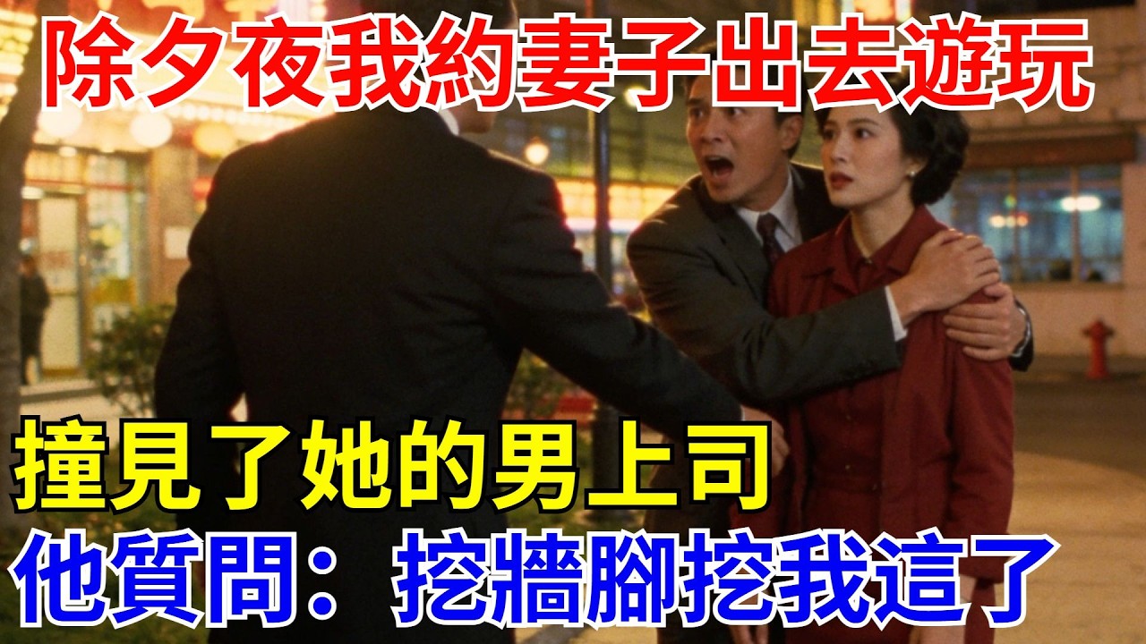 除夕夜我約妻子出去遊玩，撞見了她的男上司，他上來就摟住我妻子，質問我道：“挖牆腳挖到我頭上來了？”【酒館情事會】#男頻小說#都市#故事#小說#爽文