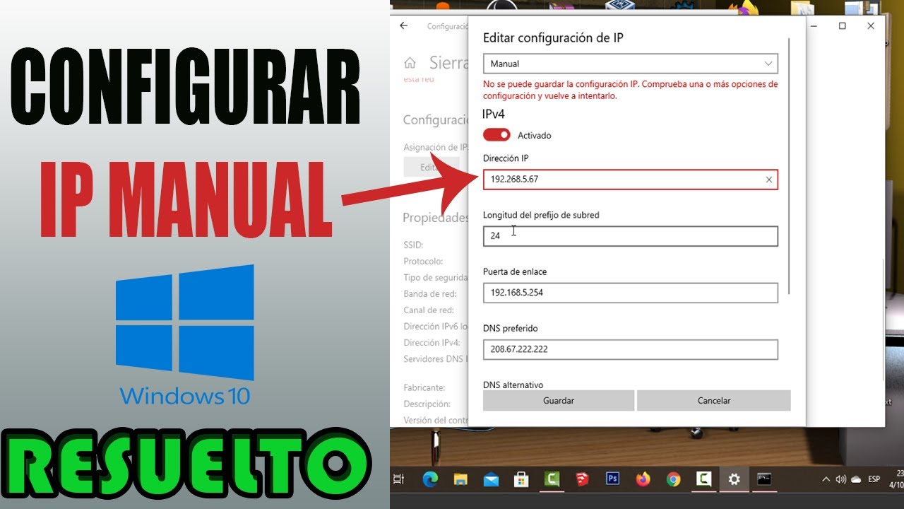 Colocar una Dirección IP Manual en Windows10 | CONFIGURAR IP Estática o Dinámica | Habilitar DHCP |