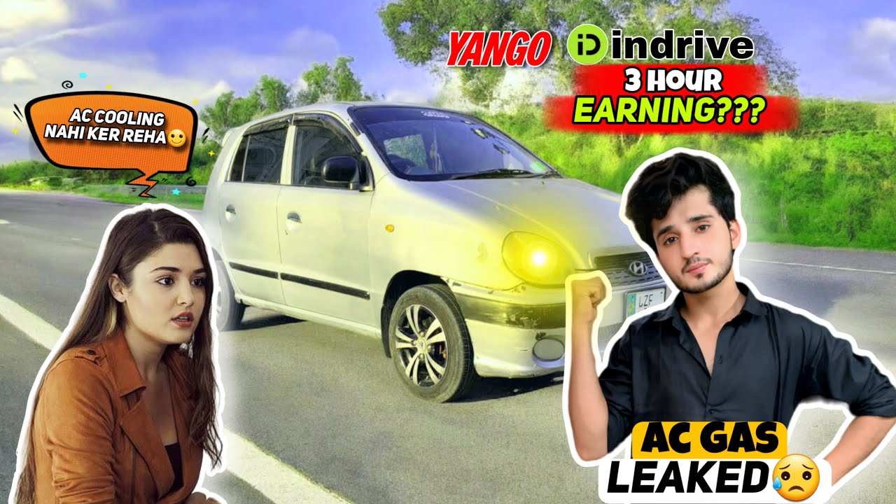 Car ki gas leak hogai 😢 | indrive 3hour earning in lahore on santro