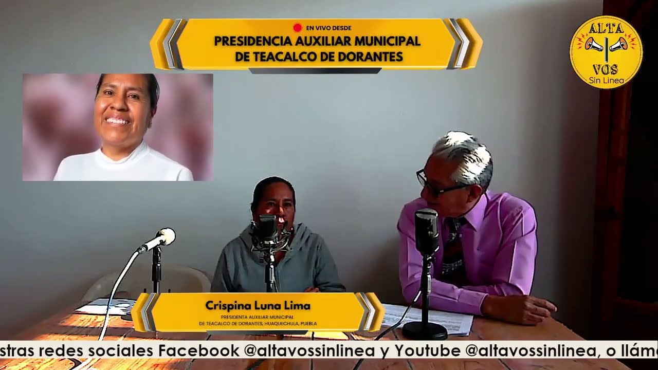 🎙️✨ En la entrevista con CRISPINA LUNA LIMA, 👩🏻‍💼 Presidenta Auxiliar de Teacalco de Dorantes 🏛️🏘️,