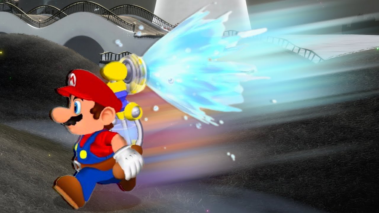 They added FLUDD to Super Mario Odyssey