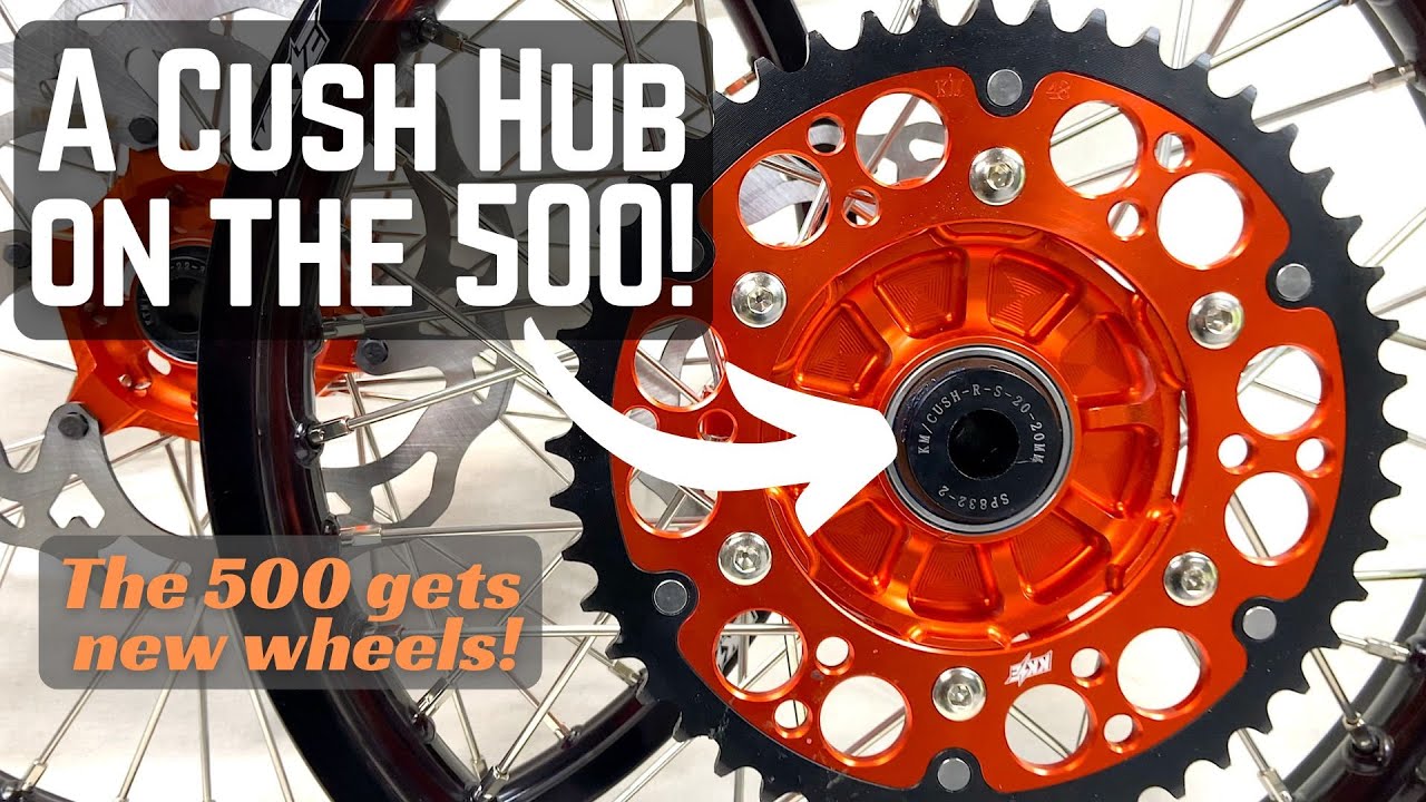 a REAL cush hub on the KTM 500 EXC-F!  KKE wheels fitted!