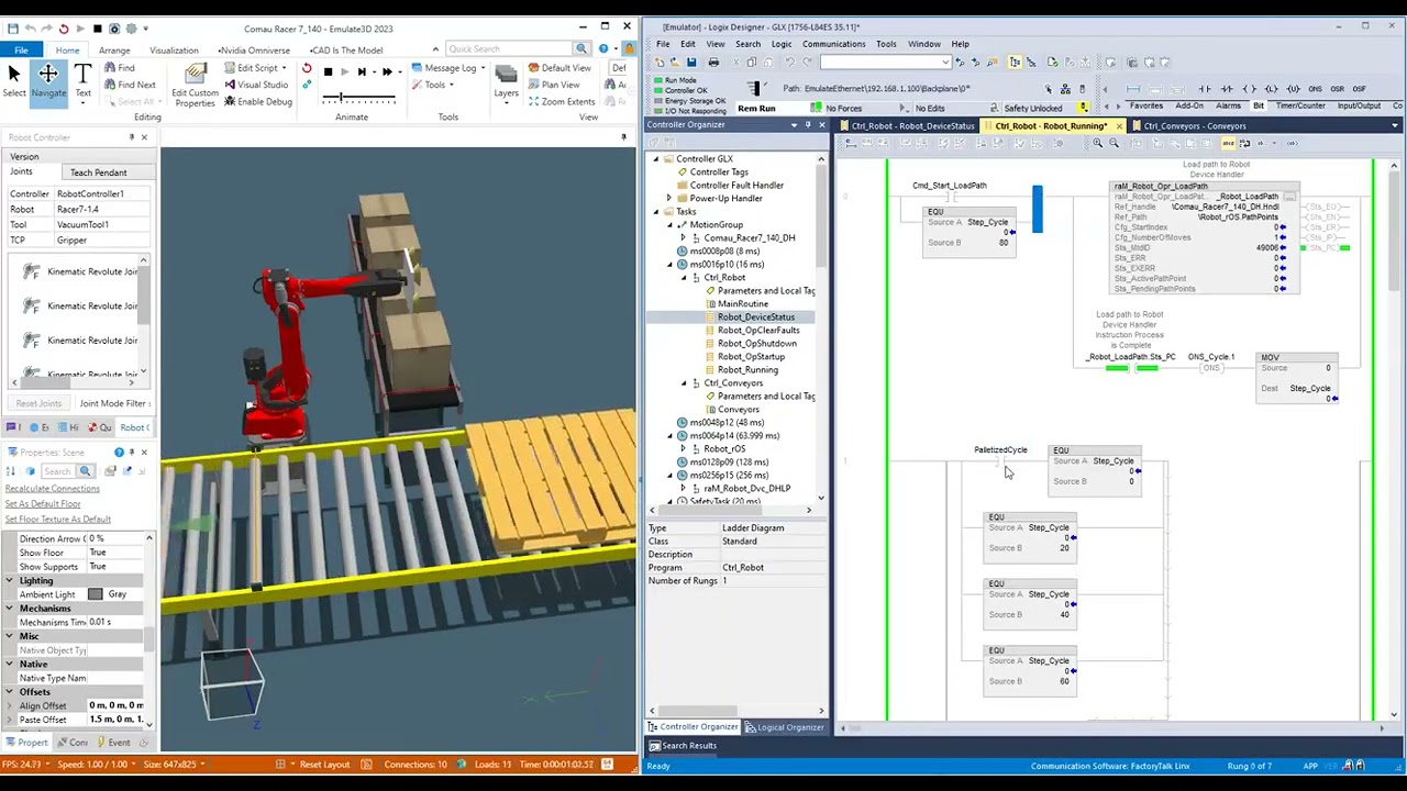 Unified Robot Control from Studio 5000, Emulate 3D, ACM, Fully integrated with Rockwell