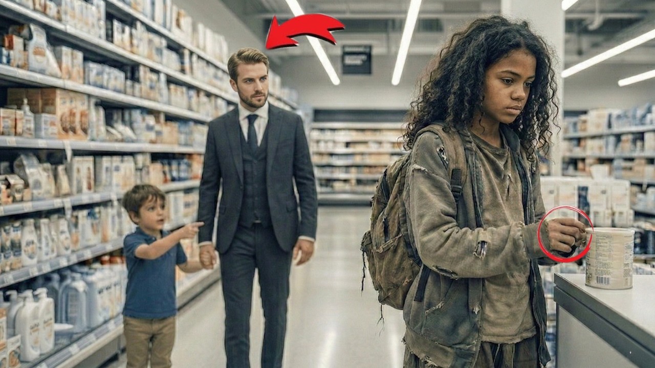O FILHO DO MILIONÁRIO VÊ UMA MENINA DEVOLVER O LEITE NO CAIXA — O QUE ELE FAZ DEPOIS