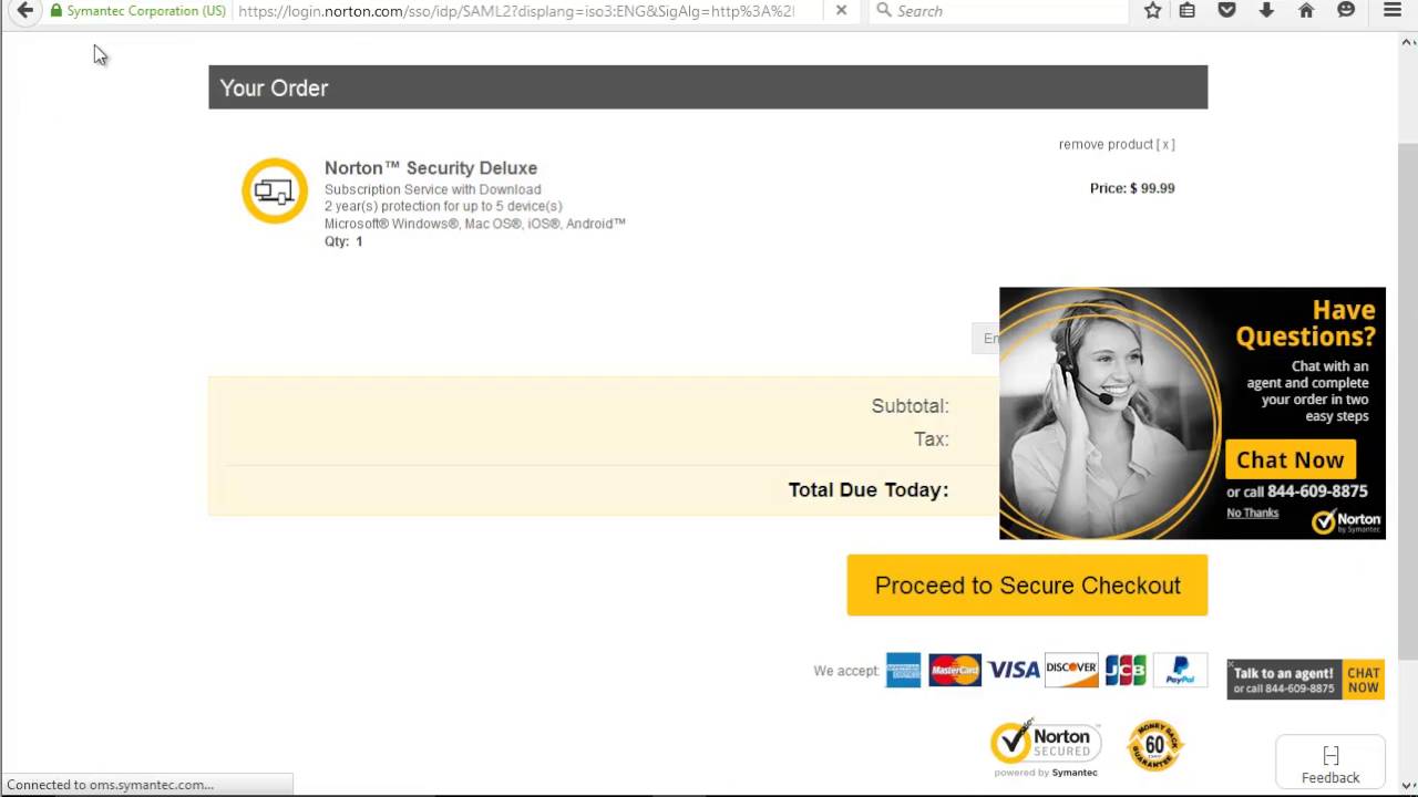 Save $60 off Norton Security Deluxe without using any Coupon/Promo Code