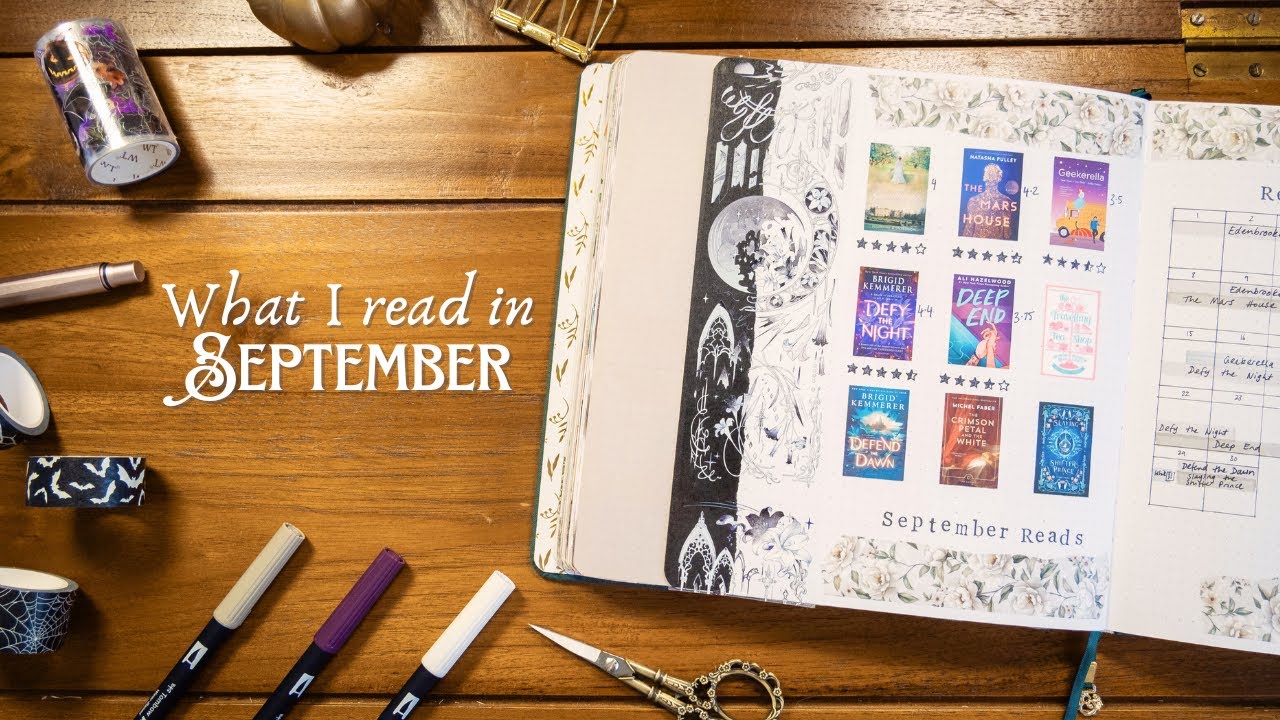October Reading Journal Setup, Bewitched Book Challenge Spreads & Everything I Read I September 📚