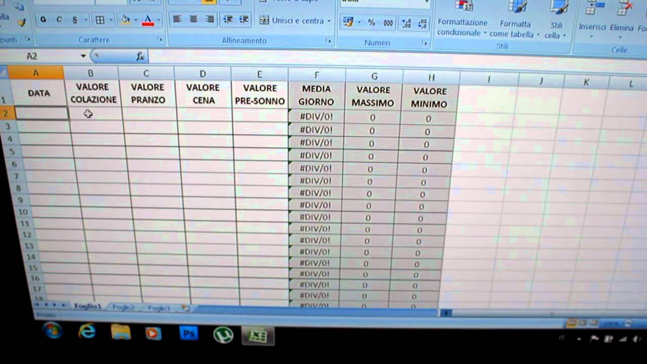 Diario glicemia elettronico scaricabile da salutealtovicentino.it