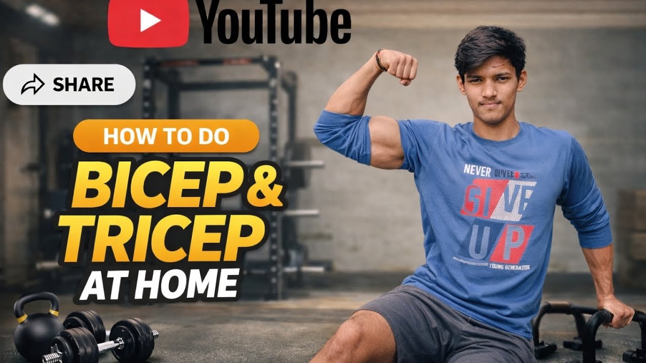 Home workout Bicep & Tricep 💪 #viral #video #adityafitness 