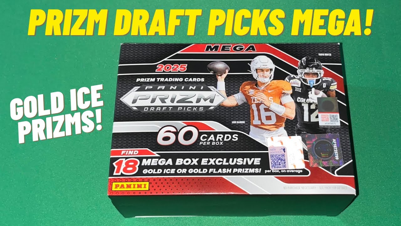 Обзор открытия мегабокса Panini Draft Picks Football 2025! СТОЛЬКО ЗОЛОТОГО ЛЬДА! Новые спортивны...