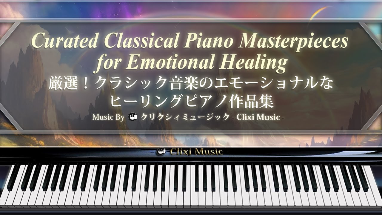 厳選！クラシック音楽のエモーショナルなヒーリングピアノ作品集【楽譜・鍵盤・解説付き作業用BGM】