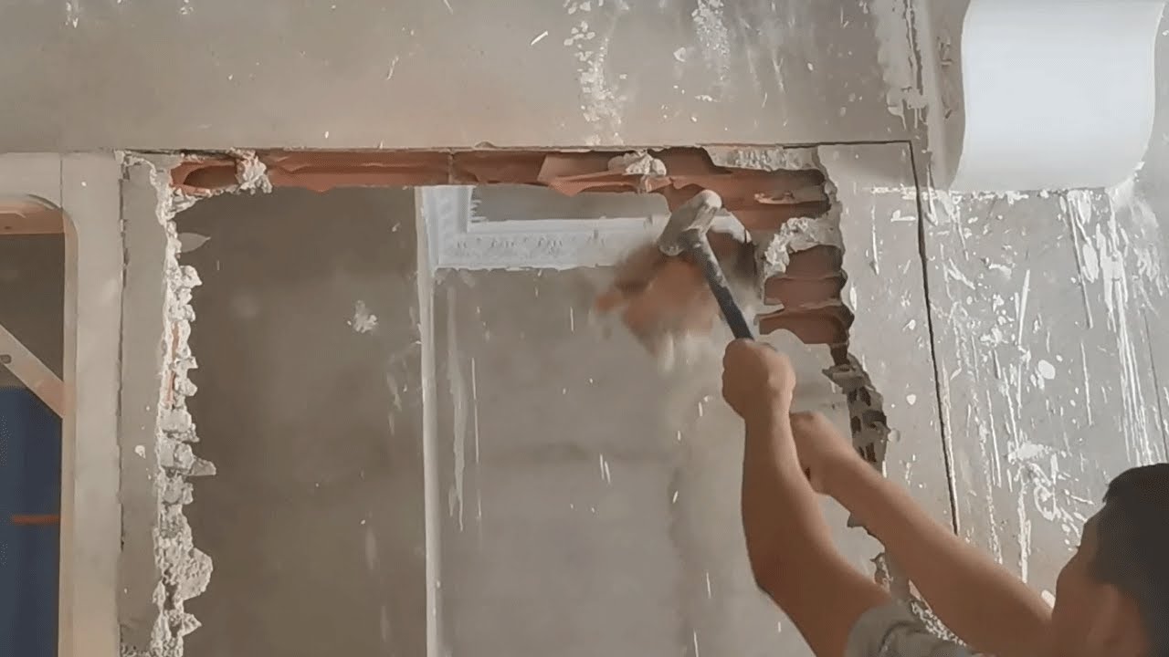 فتح باب جديد في الجدار ( الحائط ) بالصاروخ ( الديسكو ) ونقل القديم مكانه بتقنية رائعة مدهشة وممتعة
