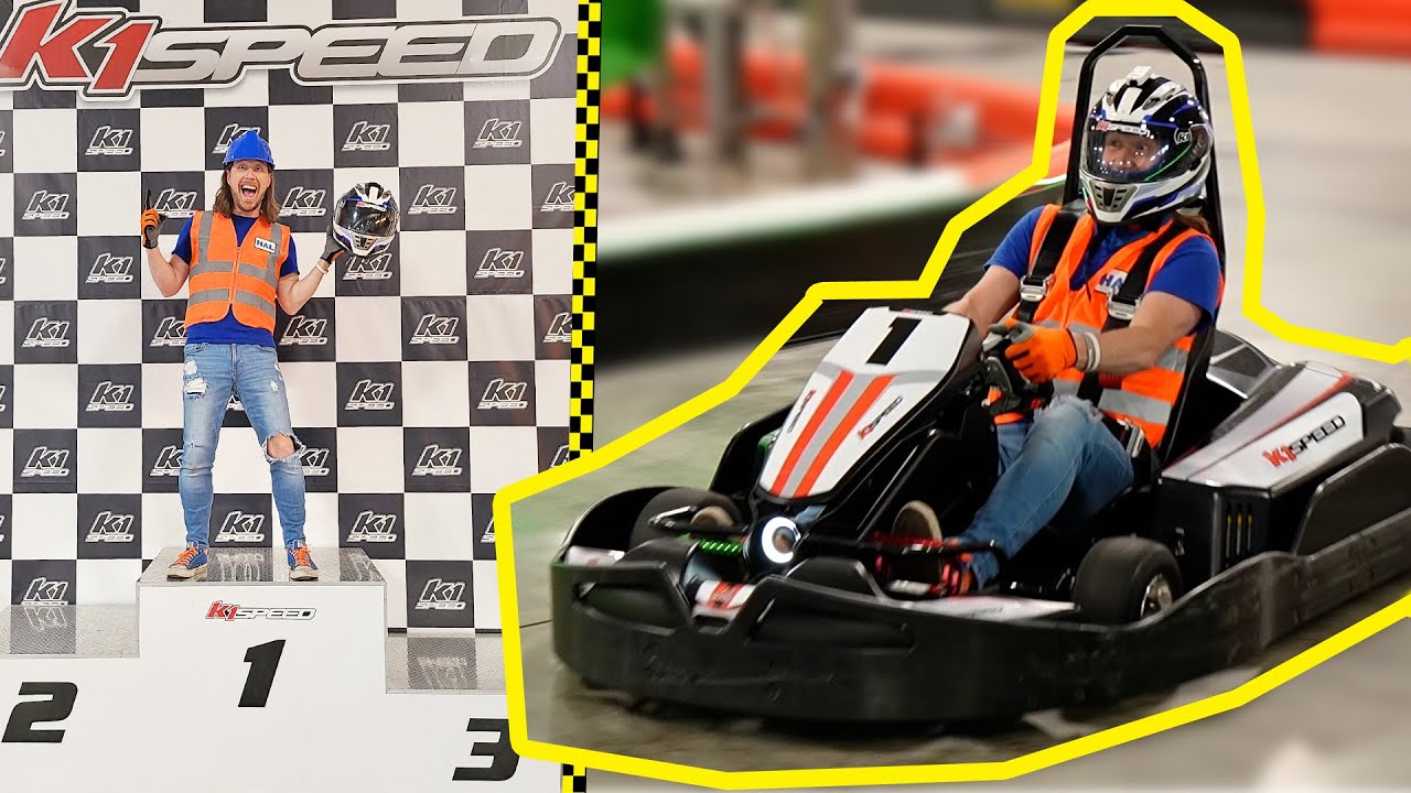 Go-Kart Racing with Handyman at K1 Speed | Fast Cars for Kids