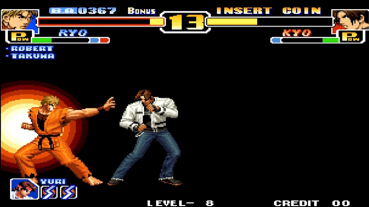[고전게임] KOF99 한글판 용호의권 팀 원코인 레벨8