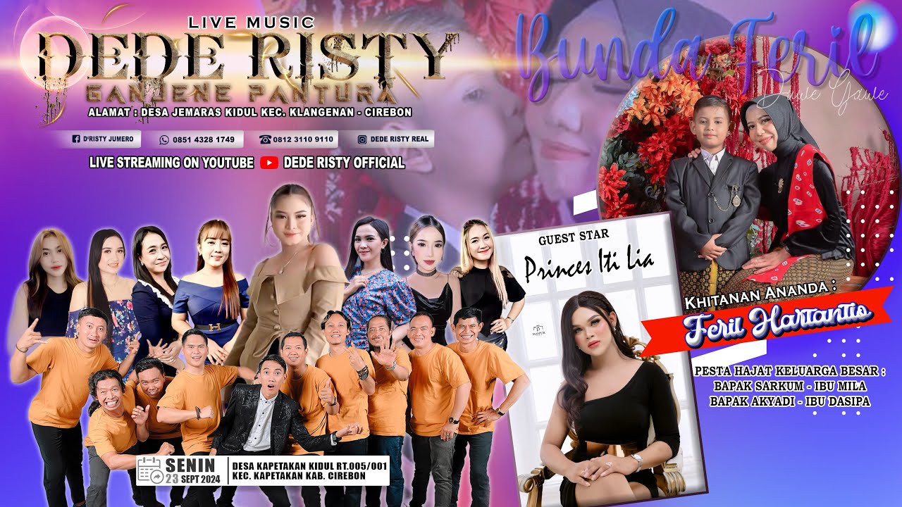 🔴 LIVE MUSIC GANJENE PANTURA "DEDE RISTY" Pimp.DEDE RISTY | SIANG | SENIN,23/09/24, KAPETAKAN-CRBN