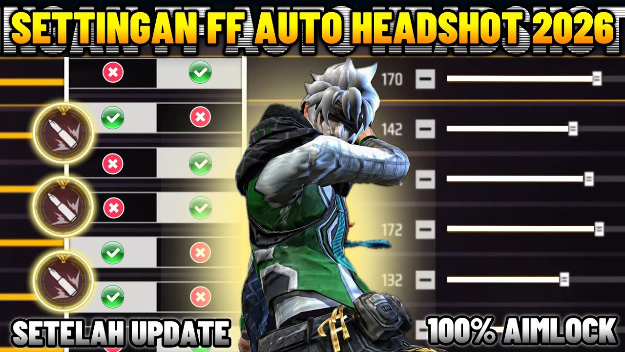 PENGATURAN FF AUTO HEADSHOT 2026⚙️📲BONGKAR FULL SETTINGAN FF TERBAIK SETELAH UPDATE