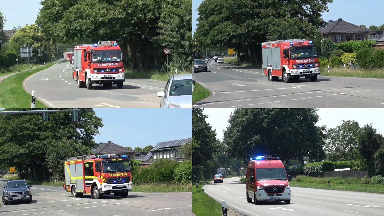 [P klemmt BAB 3 ⚙️| Rüstzug] Einsatzfahrten FF Hamminkeln, ELW FF Brünen + NEF FW Wesel