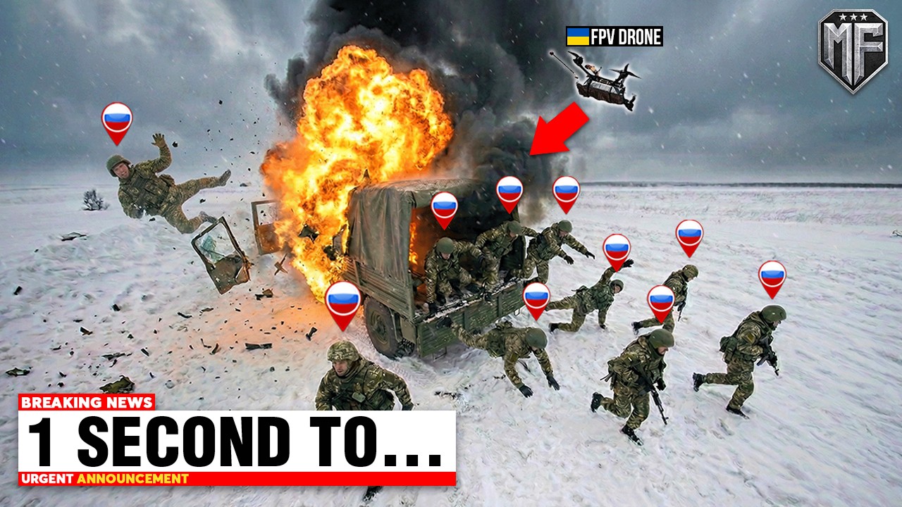 Ukrainian FPV Drone Detected a Russian Truck Full of Soldiers - Then THIS Happened...