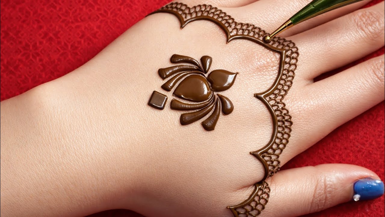 Easy Lotus Mehendi Design | Simple & Trendy Mehndi Tutorial	