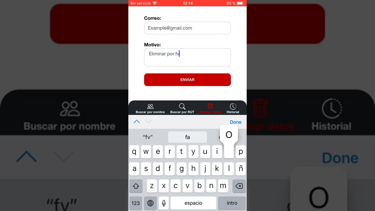 Prueba Rutificador para iOS (iPhone 6 iOS 12)