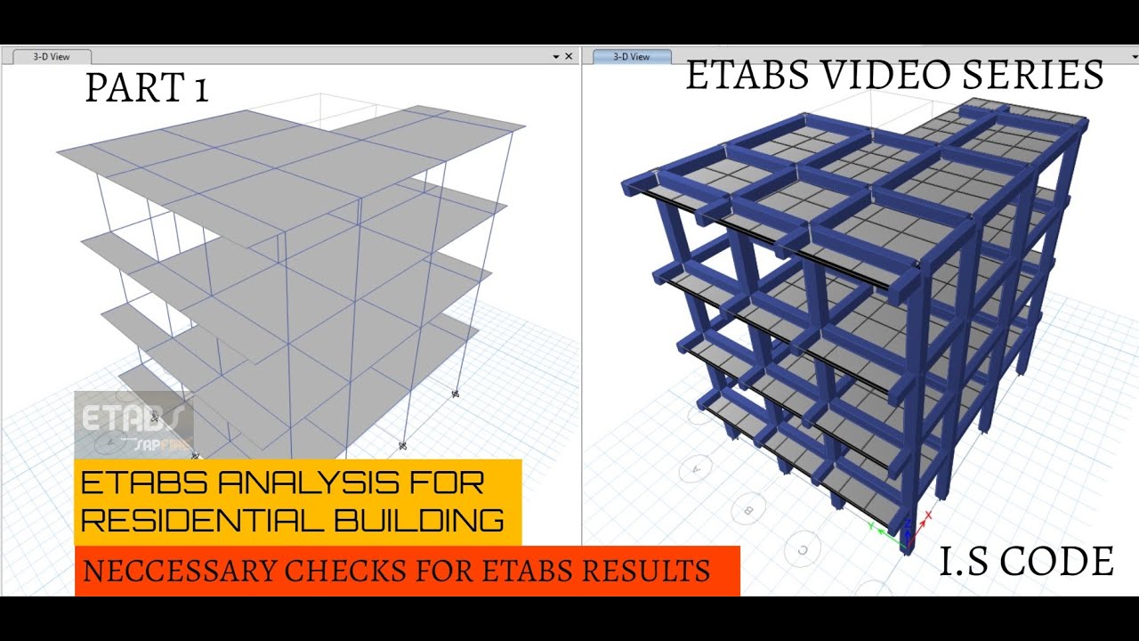 Анализ результатов ETABS для жилого здания (код I.S) | Узнайте за 15 минут