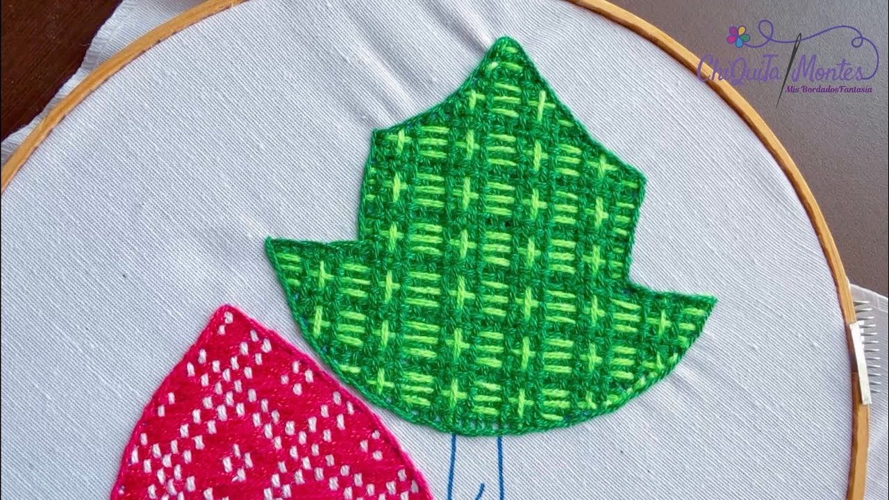 Bordado Fantasía Hoja 116 #embroidery #bordado #tutorial 