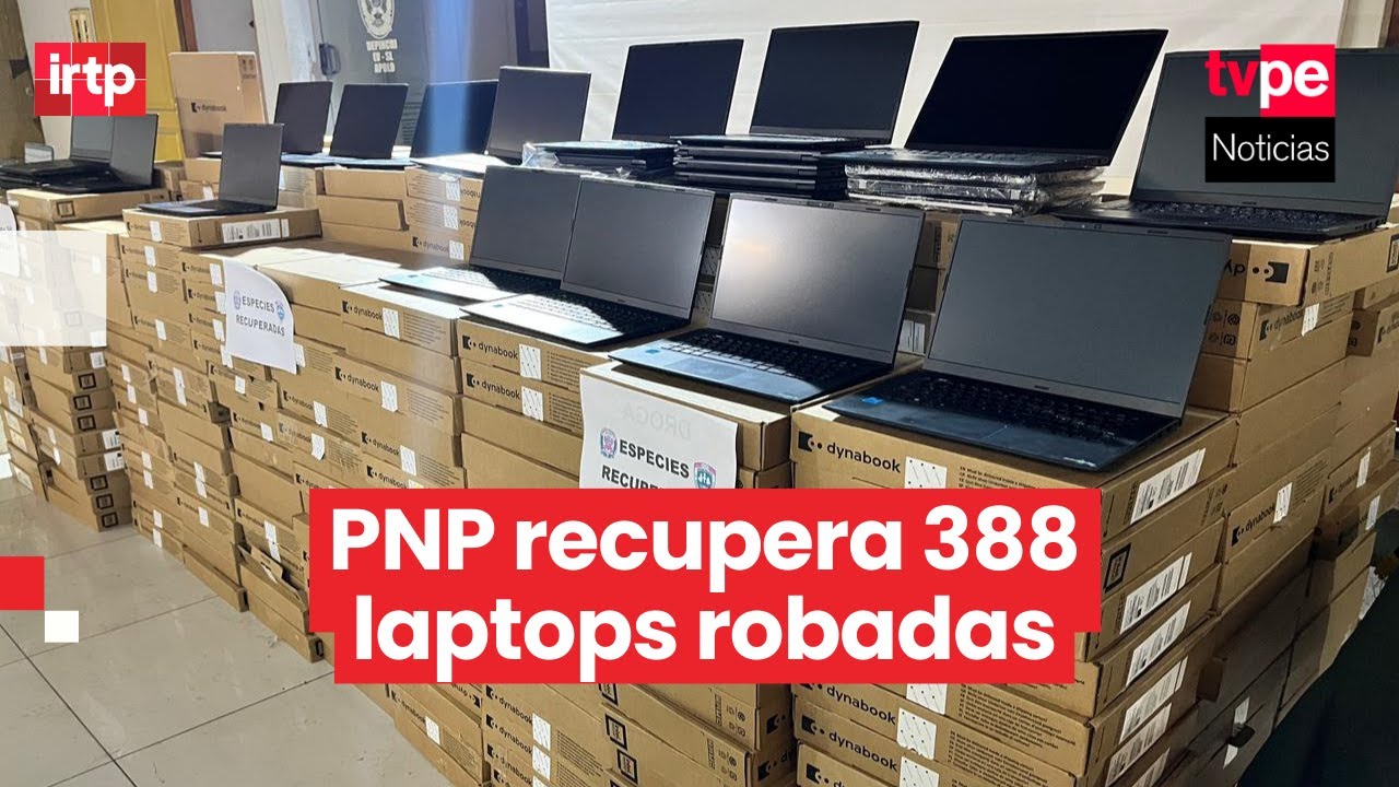 En menos de 24 horas, la PNP recupera 388 laptops robadas en operativo en San Juan de Miraflores