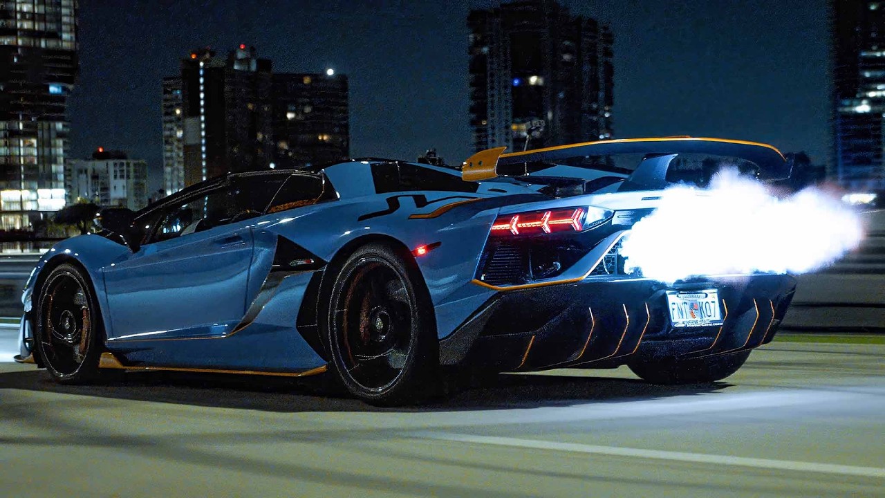 2 Hours | Lamborghini Aventador SVJ TV Background POV & Sound ASMR