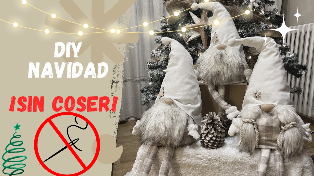 Cómo Hacer un Gnomo de Navidad Sin Coser/  DIY Facil y Rápido #diy #diydecor