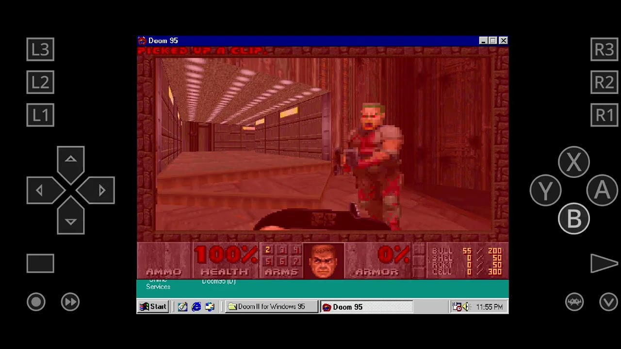 Doom 2 windows 98 RetroArch gameplay 