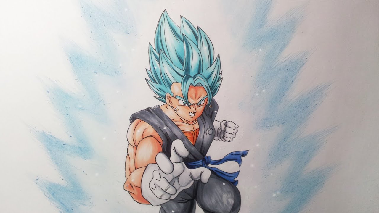 Drawing Vegito Super Saiyan Blue