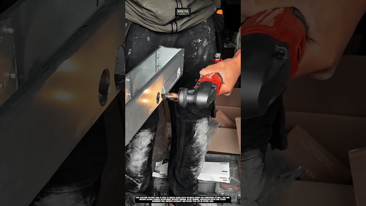 Slotting Cutting Tool creates clean slots on metal boxes Best for fabrication 