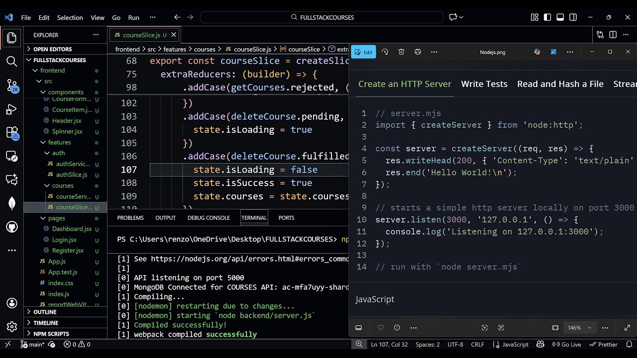 Заключительная часть, React Redux: удаление данных из панели управления и MongoDB, заголовок авто...