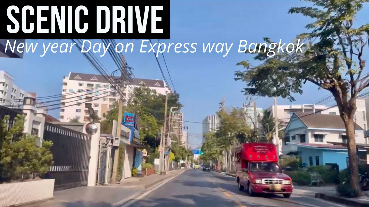 Scenic Drive Along Bangkok's Expressway in New year 2026