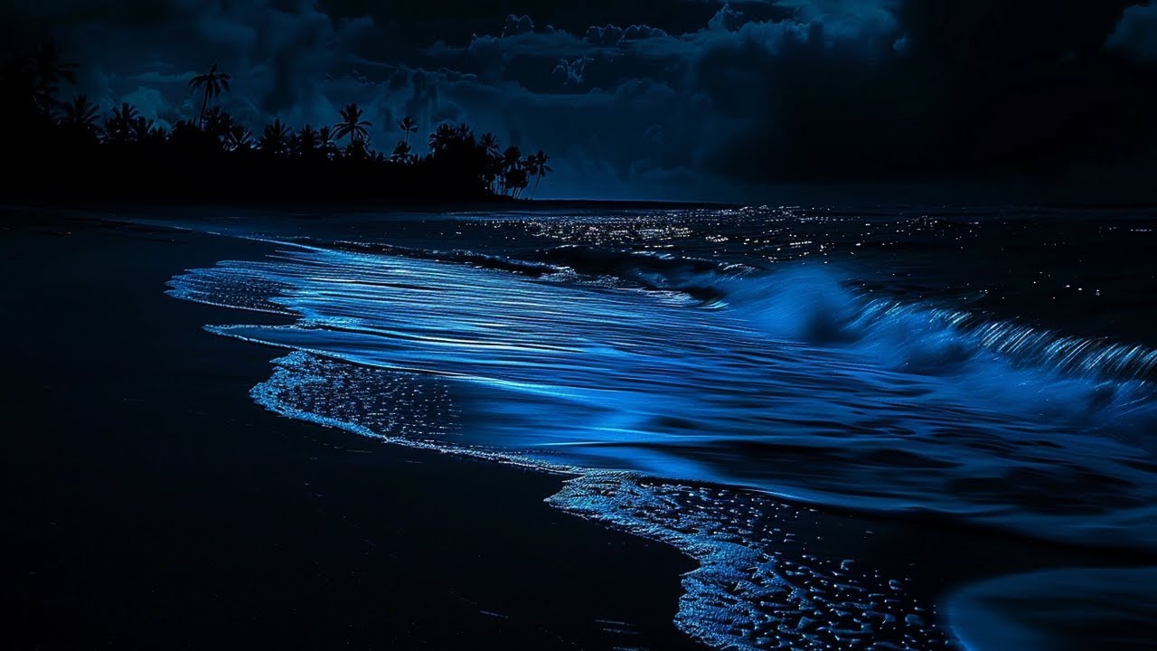 All Night Ocean Sounds 🌊 Deep Sleeping Waves with a Dark Screen