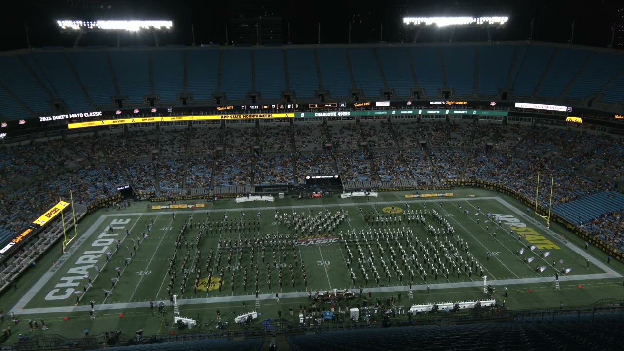 Aug. 29, 2025, Duke's Mayo Classic Halftime, AppState and UNCC.