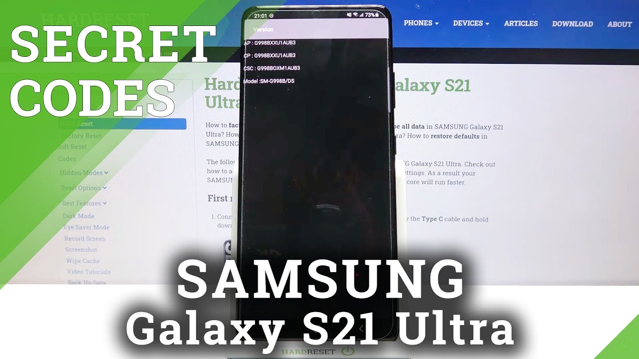 СЕКРЕТНЫЕ КОДЫ SAMSUNG Galaxy S21 Ultra – Скрытый режим / Тестовое меню