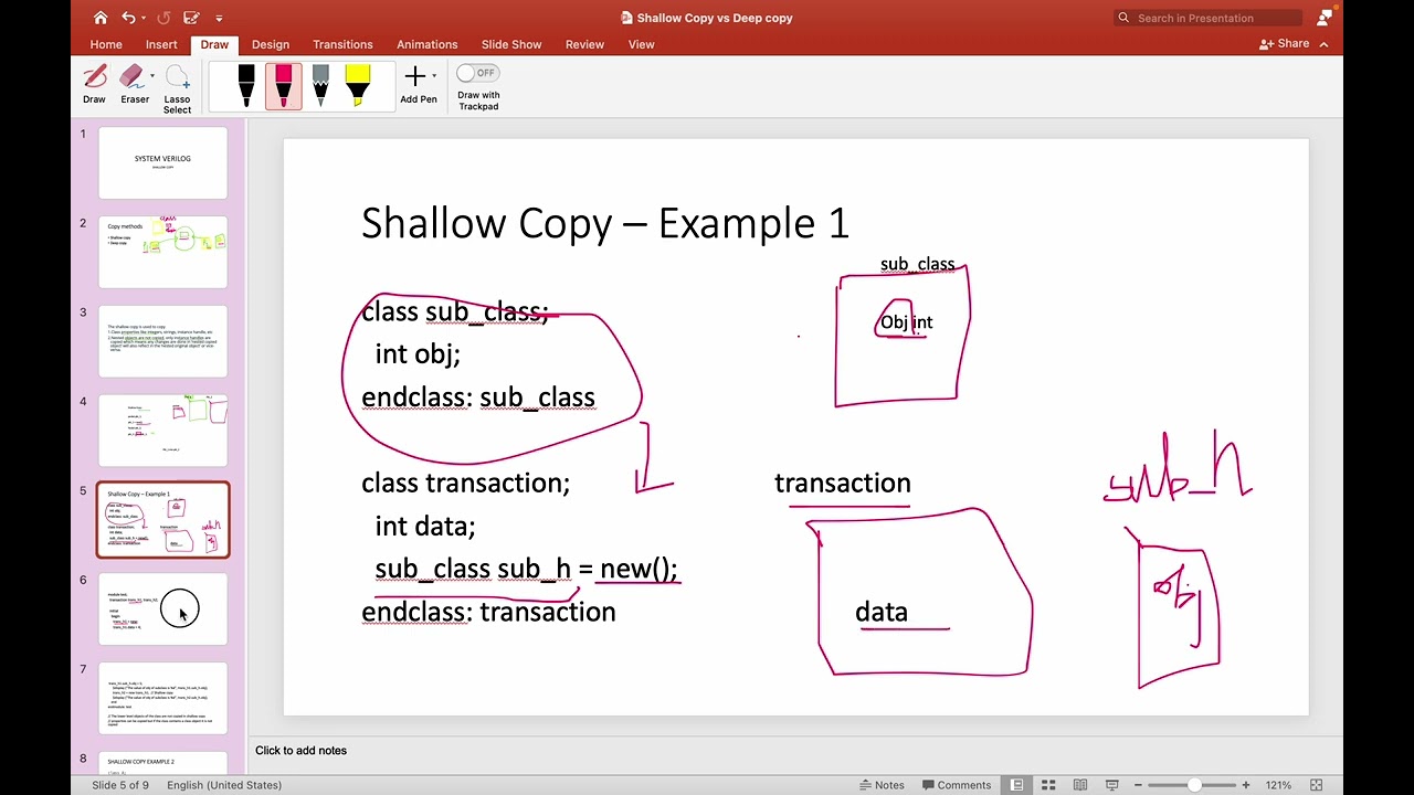 System Verilog - Shallow copy