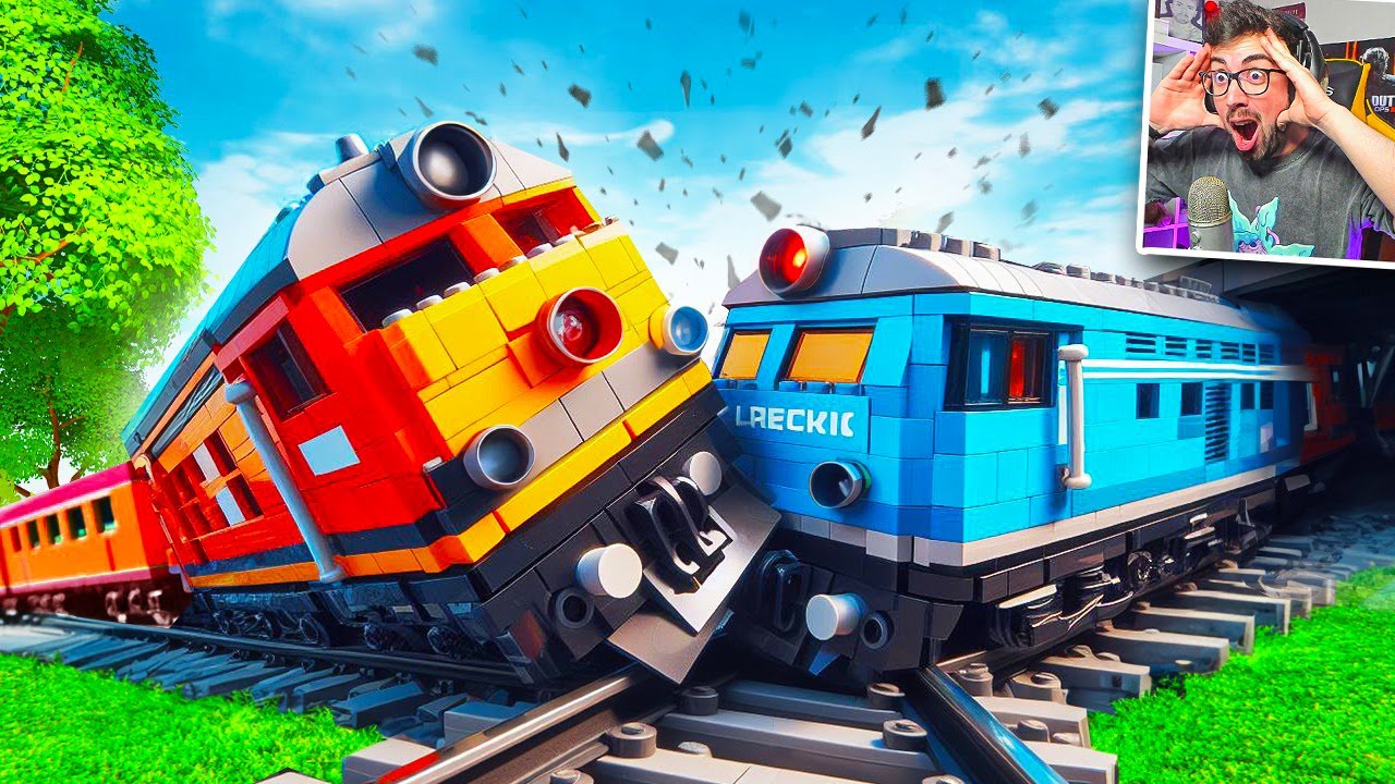 ACCIDENTES FRONTALES DE TRENES 💥 | Brick Rigs LEGO