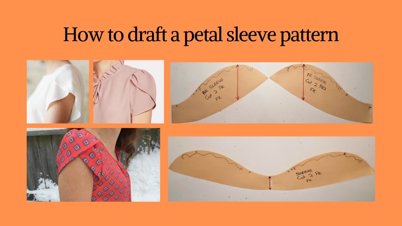 How to draft a petal sleeve pattern/ tulip sleeve pattern.
