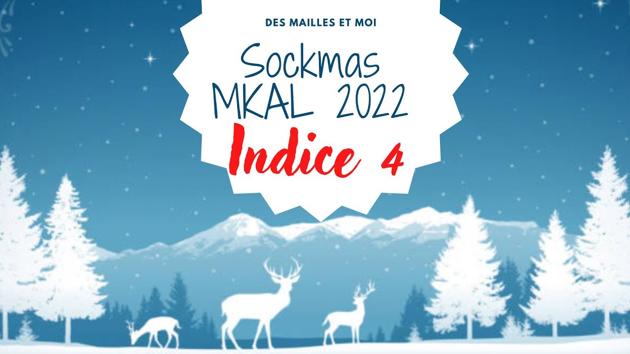 Sockmas 2022 indice 4 - Les ombres de la nuit de Noël - #knittingpattern #patrontricot