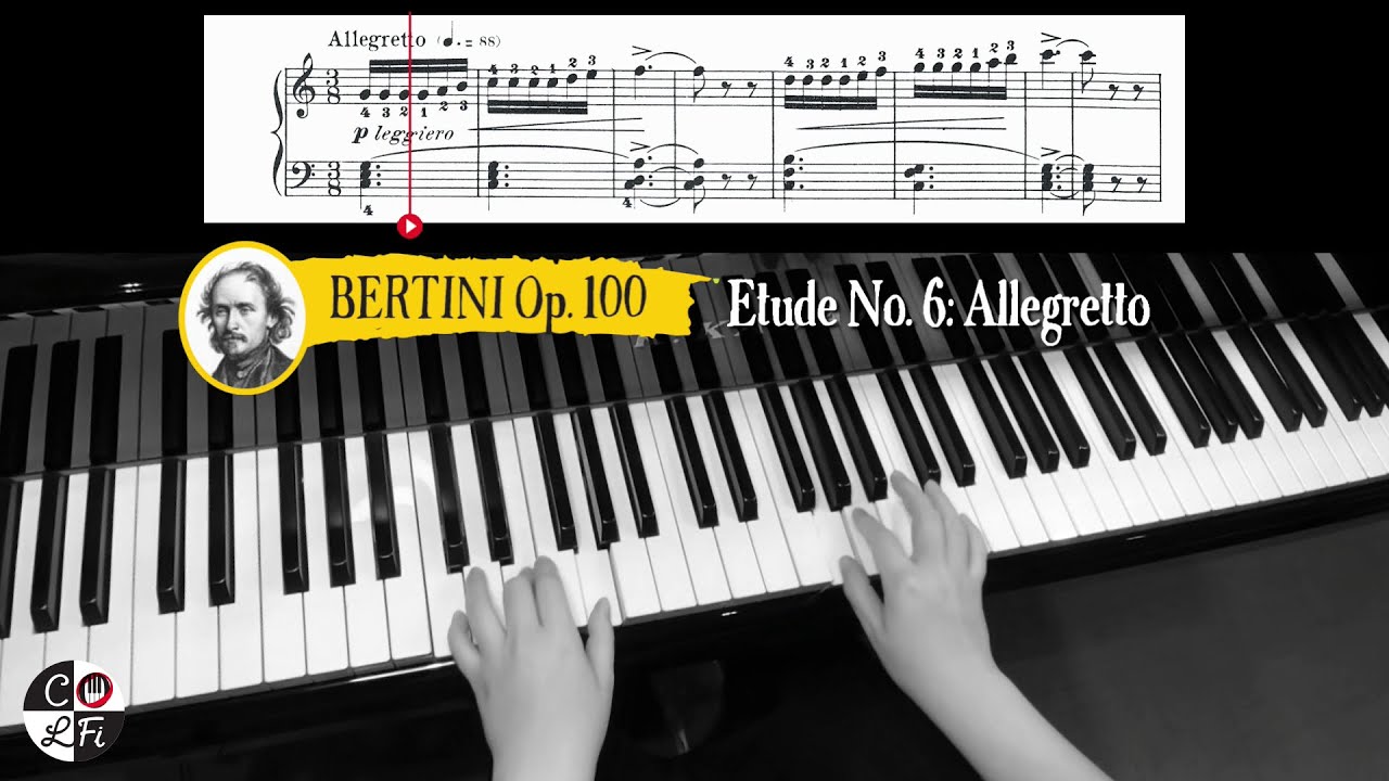 BERTINI Op. 100 Etude No. 6: Allegretto | Piano Sheet Music