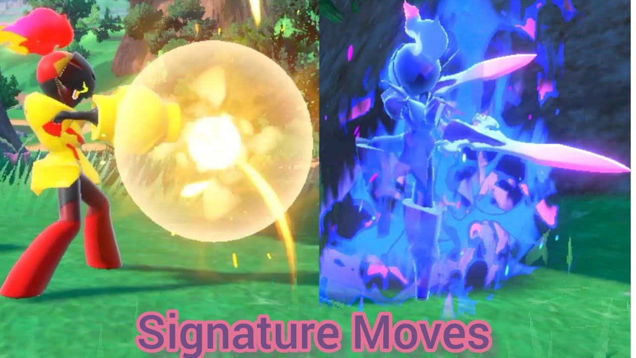 Armarouge and Ceruledge signature moves in Pokemon Scarlet and Violet