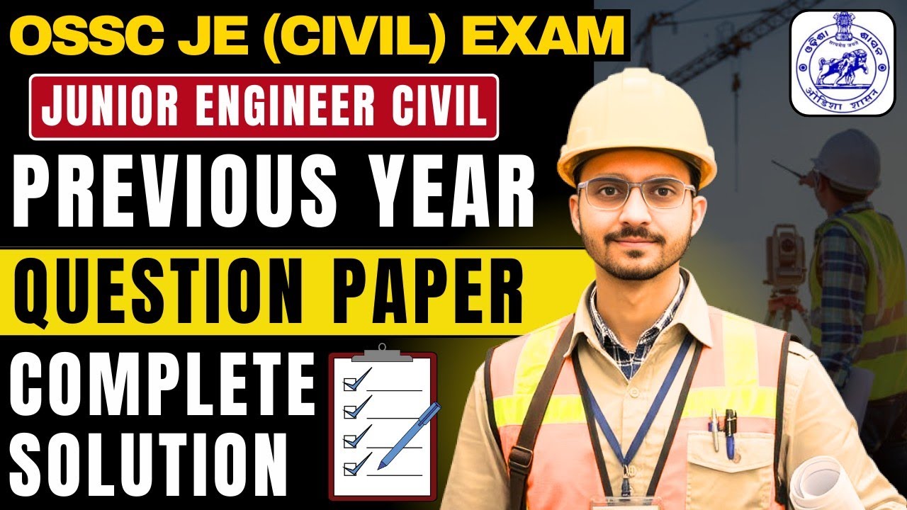 OSSC JE Civil Previous Year Paper Solution | OSSC Junior Engineer Civil Exam Question Paper Solution