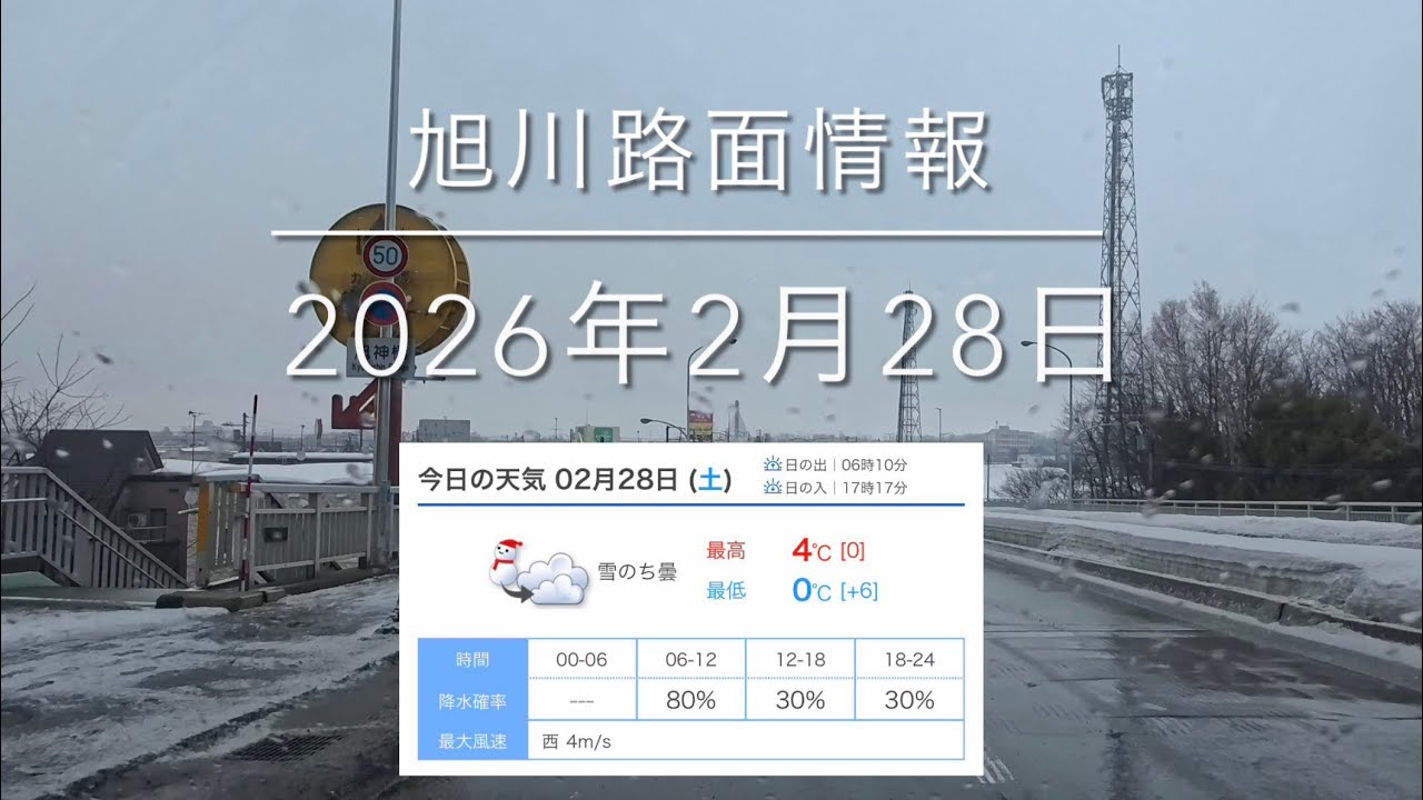 旭川路面情報 2026年2月28日